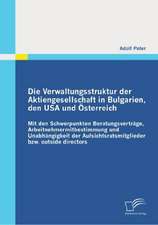 Die Verwaltungsstruktur Der Aktiengesellschaft in Bulgarien, Den USA Und Sterreich: Bilanzierung Nach Ugb/IAS/Us-GAAP