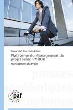 Plat forme du Management du projet selon PMBOK