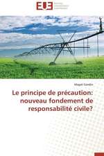 Le Principe de Precaution: Nouveau Fondement de Responsabilite Civile?