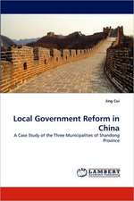 Local Government Reform in China