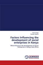 Factors Influencing the development of social enterprises in Kenya