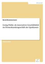 Going Public als innovatives Geschäftsfeld im Firmenkundengeschäft der Sparkassen