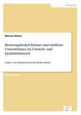 Beratungsbedarf kleiner und mittlerer Unternehmen im Umwelt- und Qualitätsbereich