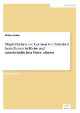 Möglichkeiten und Grenzen von Zeitarbeit beim Einsatz in Klein- und mittelständischen Unternehmen