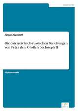 Die österreichisch-russischen Beziehungen von Peter dem Großen bis Joseph II