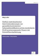 Einfluss Individualisierter Interventionskonzepte Zur Gesundheitsorientierten Lebensstilmodifikation Auf Das Metabolische Profil Postmenopausaler Frau: Messung Des E-Business-Erfolges