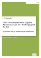 Ideale Temporale Muster ALS Kognitive Wissensstrukturen Uber Den Umgang Mit Der Zeit