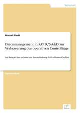 Datenmanagement in SAP R/3 A&d Zur Verbesserung Des Operativen Controllings