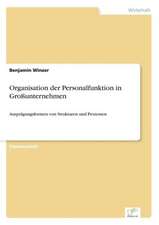 Organisation Der Personalfunktion in Grossunternehmen