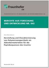 Herstellung und Charakterisierung von Polymernanopartikeln als Adsorbermaterialien für die Peptidsequenzen des Insulins