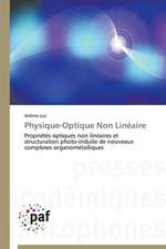 Physique-Optique Non Linéaire