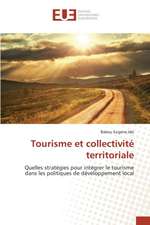 Tourisme Et Collectivite Territoriale