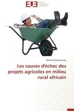 Les Causes D'Echec Des Projets Agricoles En Milieu Rural Africain: Mesure Et Determinants