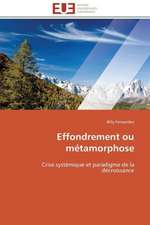 Effondrement Ou Metamorphose: Un Tournant Decisif