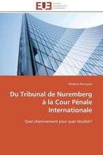 Du Tribunal de Nuremberg a la Cour Penale Internationale: Solution Pour Une Agriculture Durable ?