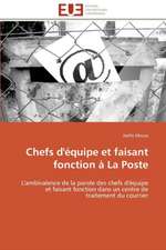 Chefs D'Equipe Et Faisant Fonction a la Poste: Solution Pour Une Agriculture Durable ?