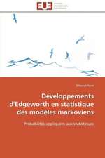 Developpements D'Edgeworth En Statistique Des Modeles Markoviens: Analyse Des Actions Du Cilss Au Burkina Faso