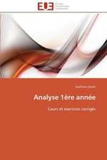 Analyse 1ère année