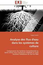 Analyse Des Flux D'Eau Dans Les Systemes de Culture