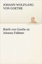 Briefe Von Goethe an Johanna Fahlmer: Erzahlung in Neun Briefen