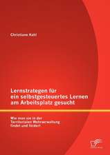 Lernstrategen Fur Ein Selbstgesteuertes Lernen Am Arbeitsplatz Gesucht: Wie Man Sie in Der Territorialen Wehrverwaltung Findet Und Furdert