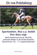 Sportwetten. Was u.a. Detlef Parr dazu sagt