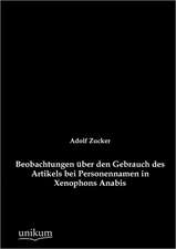 Zucker, A: Beobachtungen über den Gebrauch des Artikels bei