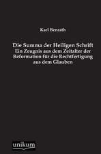 Benrath, K: Summa der Heiligen Schrift