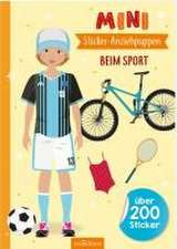 Mini-Sticker-Anziehpuppen - Beim Sport