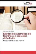 Extraccion Automatica de Terminos En Contextos Definitorios