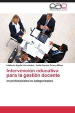 Intervención educativa para la gestión docente