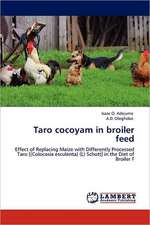 Taro cocoyam in broiler feed