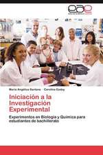 Iniciacion a la Investigacion Experimental