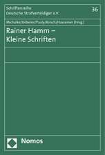 Rainer Hamm - Kleine Schriften