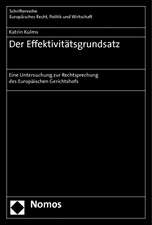 Der Effektivitatsgrundsatz: Eine Untersuchung Zur Rechtsprechung Des Europaischen Gerichtshofs