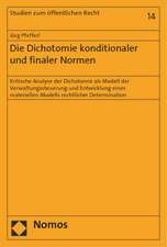 Die Dichotomie Konditionaler Und Finaler Normen: Kritische Analyse Der Dichotomie ALS Modell Der Verwaltungssteuerung Und Entwicklung Eines Materielle