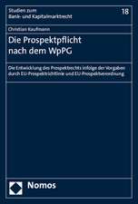 Die Prospektpflicht nach dem WpPG