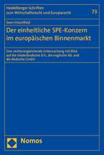 Der Einheitliche Spe-Konzern Im Europaischen Binnenmarkt: Eine Rechtsvergleichende Untersuchung Mit Blick Auf Die Niederlandische B.V., Die Englische