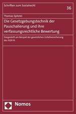 Die Gesetzgebungstechnik Der Pauschalierung Und Ihre Verfassungsrechtliche Bewertung: Dargestellt Am Beispiel Der Gesetzlichen Unfallversicherung Des