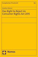 Das Right to Reject im Consumer Rights Act 2015