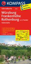 Würzburg - Frankenhöhe - Rothenburg o. d. Tauber - Hohenlohe 1 : 70 000