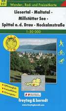 Liesertal, Maltatal, Millstätter See, Spittal an der Drau, Nockalmstrasse 1 : 50 000