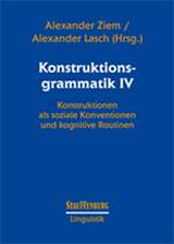 Konstruktionsgrammatik IV