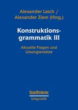 Konstruktionsgrammatik III