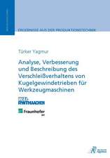 Analyse, Verbesserung und Beschreibung des Verschleißverhaltens von Kugelgewindetrieben für Werkzeugmaschinen