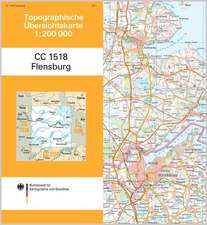 Topographische Übersichtskarte CC1518 Flensburg 1 : 200 000