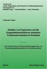 Einfluss von Expatriates auf die Organisationsstrukturen deutscher Tochterunternehmen in Russland