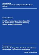 Die Wahrnehmung der Lohndisparität im Unternehmen und deren Wirkung auf die Kündigungsabsicht