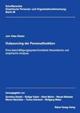 Outsourcing der Personalfunktion