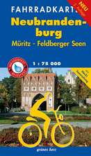 Fahrradkarte Neubrandenburg, Müritz, Feldberger Seen 1:75.000